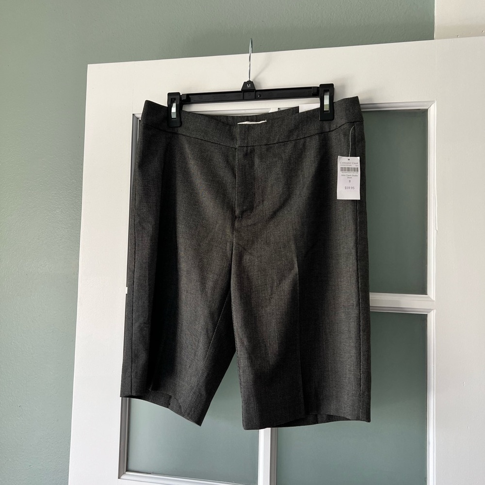 New Coldwater Creek Women’s Mini Check Studio Short Size 8
